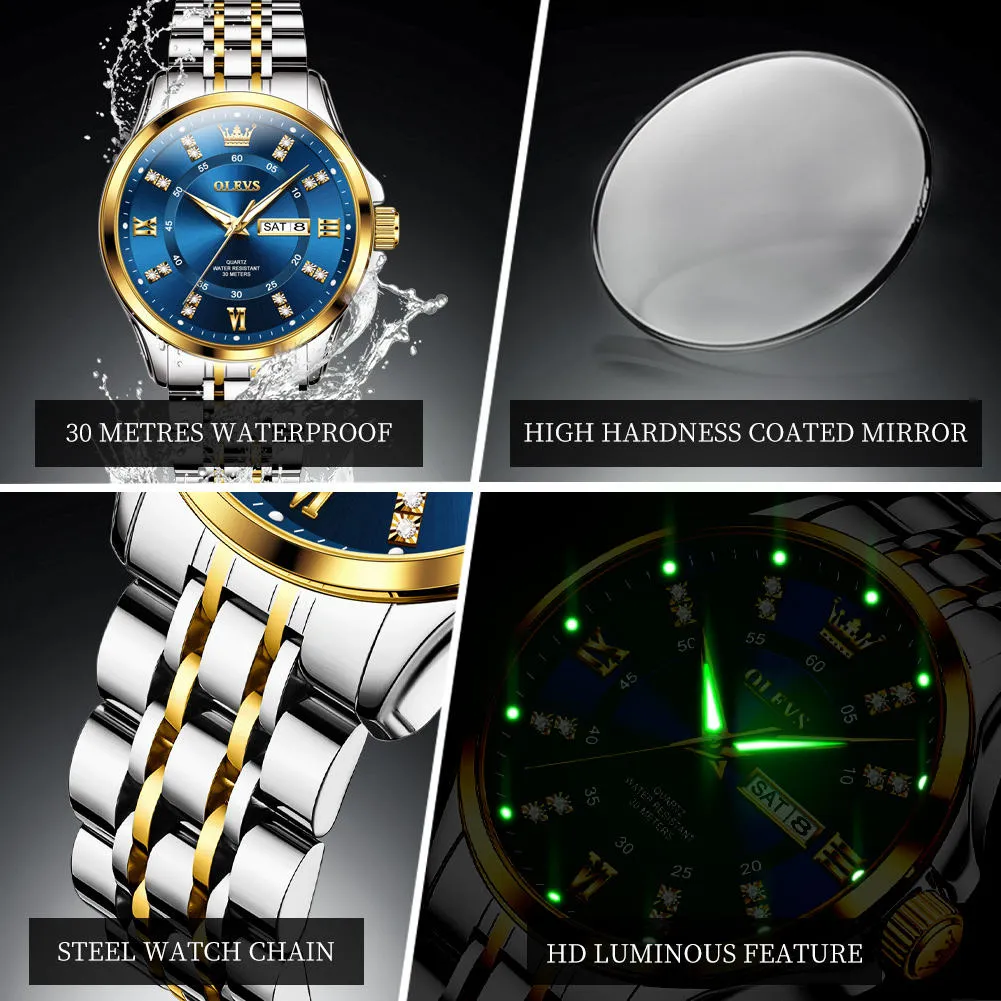Olevs Men's Watch 3620 - Image 7