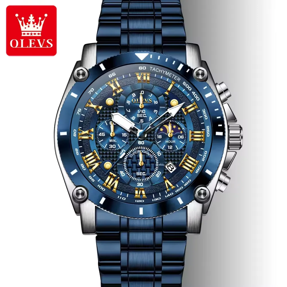 Olevs Men's Watch 3689 - Image 8