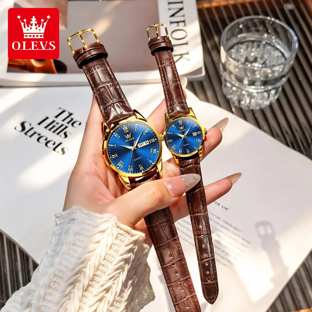 Olevs Couple Watch 5892 - Image 3