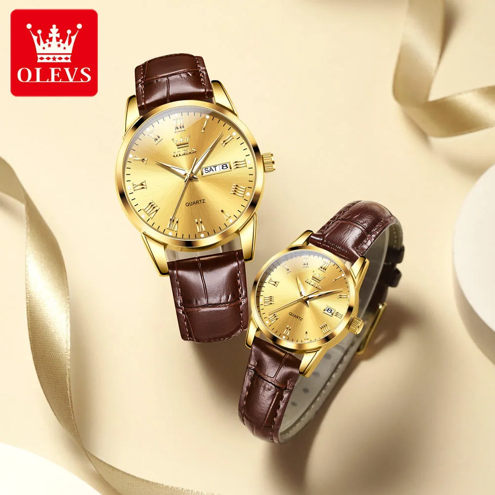 Olevs Couple Watch 5892 - Image 4