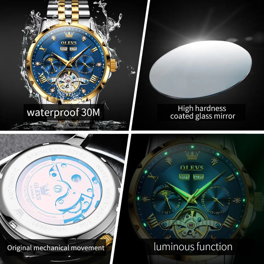Olevs Men's Watch 6691 - Image 7