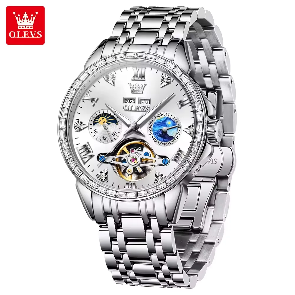 Olevs Men's Watch 6712 - Image 8