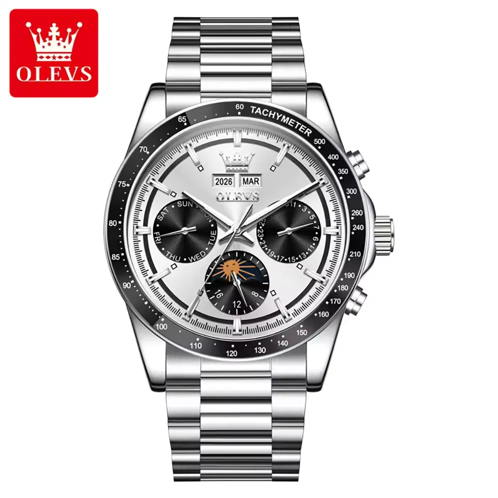 Olevs Men's Watch 6756 - Image 11