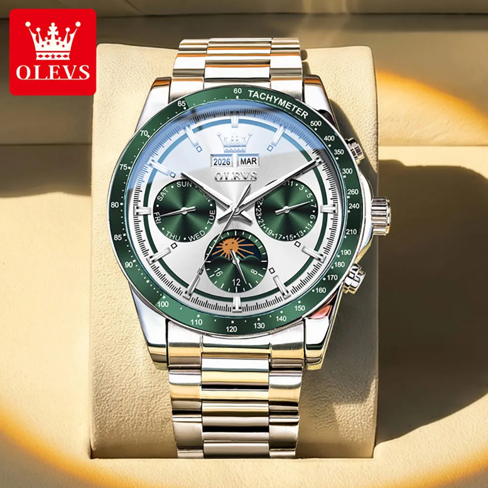 Olevs Men's Watch 6756 - Image 3