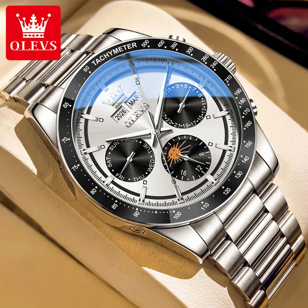 Olevs Men's Watch 6756 - Image 5