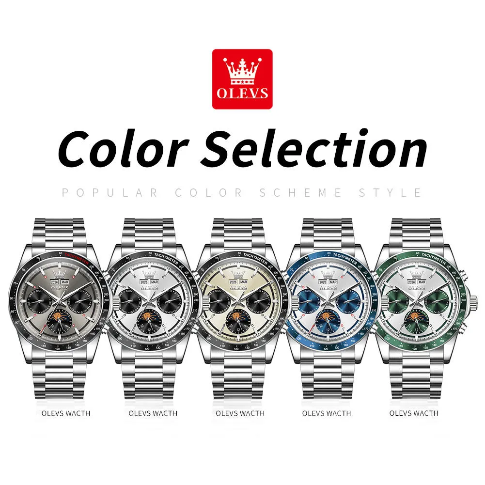 Olevs Men's Watch 6756 - Image 6