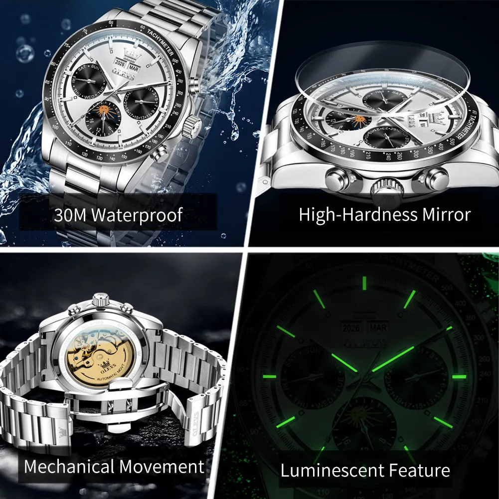 Olevs Men's Watch 6756 - Image 7