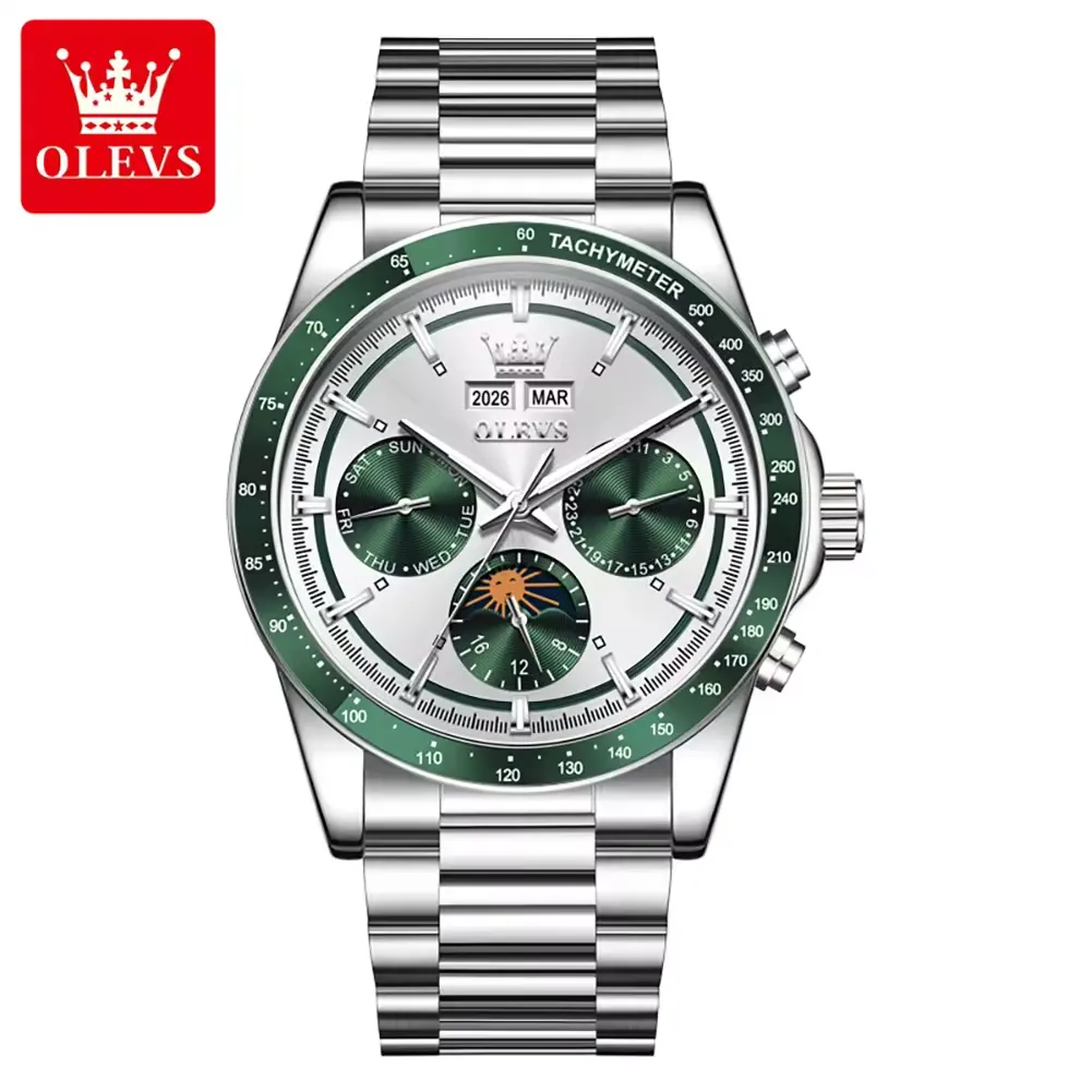 Olevs Men's Watch 6756 - Image 8