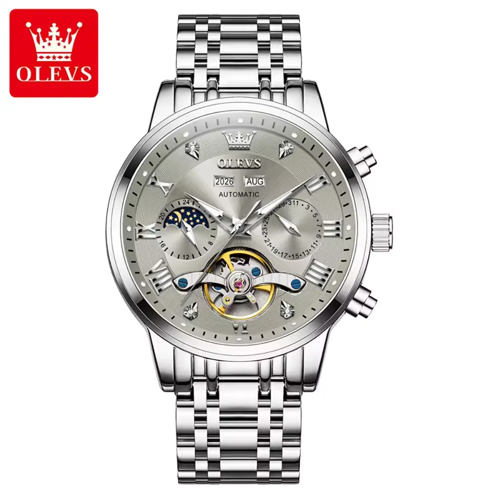 Olevs Men's Watch 6763 - Image 9