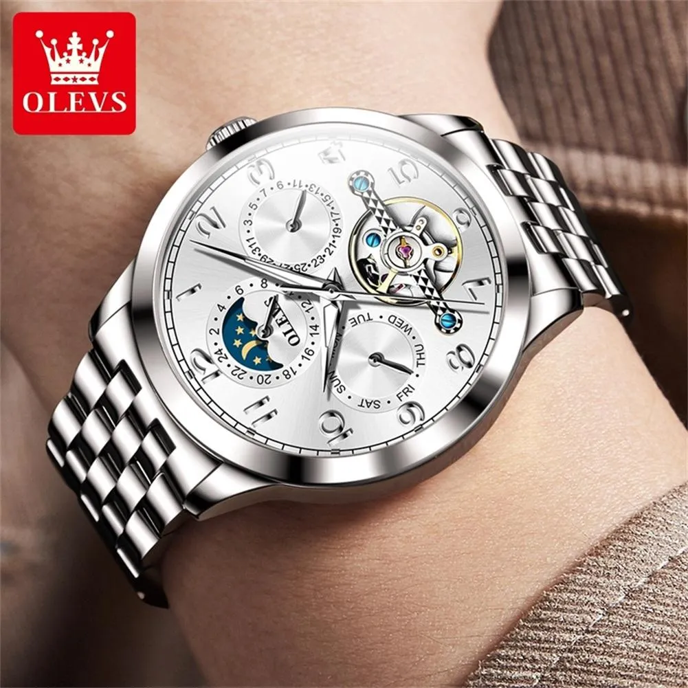 Olevs Men's Watch 7018 - Image 4