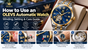 How to Use an OLEVS Automatic Watch: Winding, Setting & Care Guide
