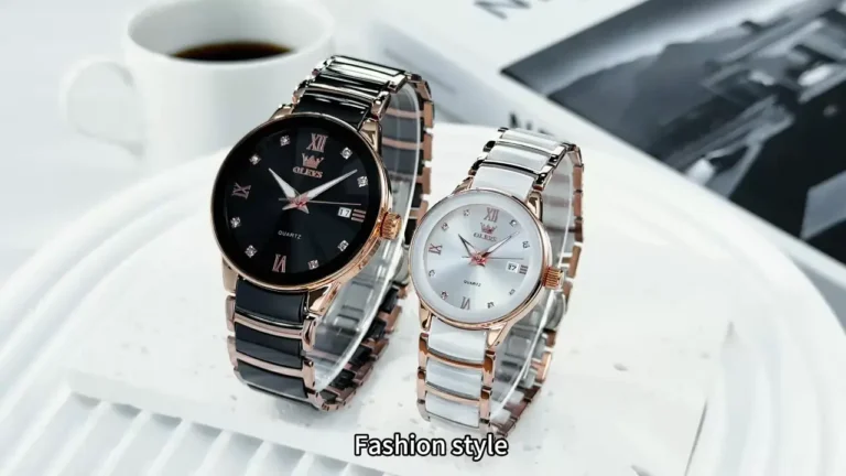 OLEVS 7114 Watch Video – Roman Numerals & Ceramic Bracelet